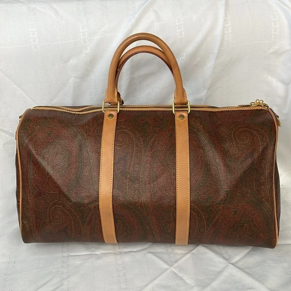Etro Paisley Large Travel Duffel Duffle Bag Carryon